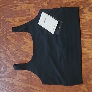 Nike Yoga Sports Bra Crop Top Workout Black Size XS BNWT Training Full Coverage